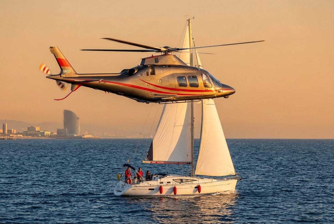 Official Helicopter Flight with Optional Yacht Cruise